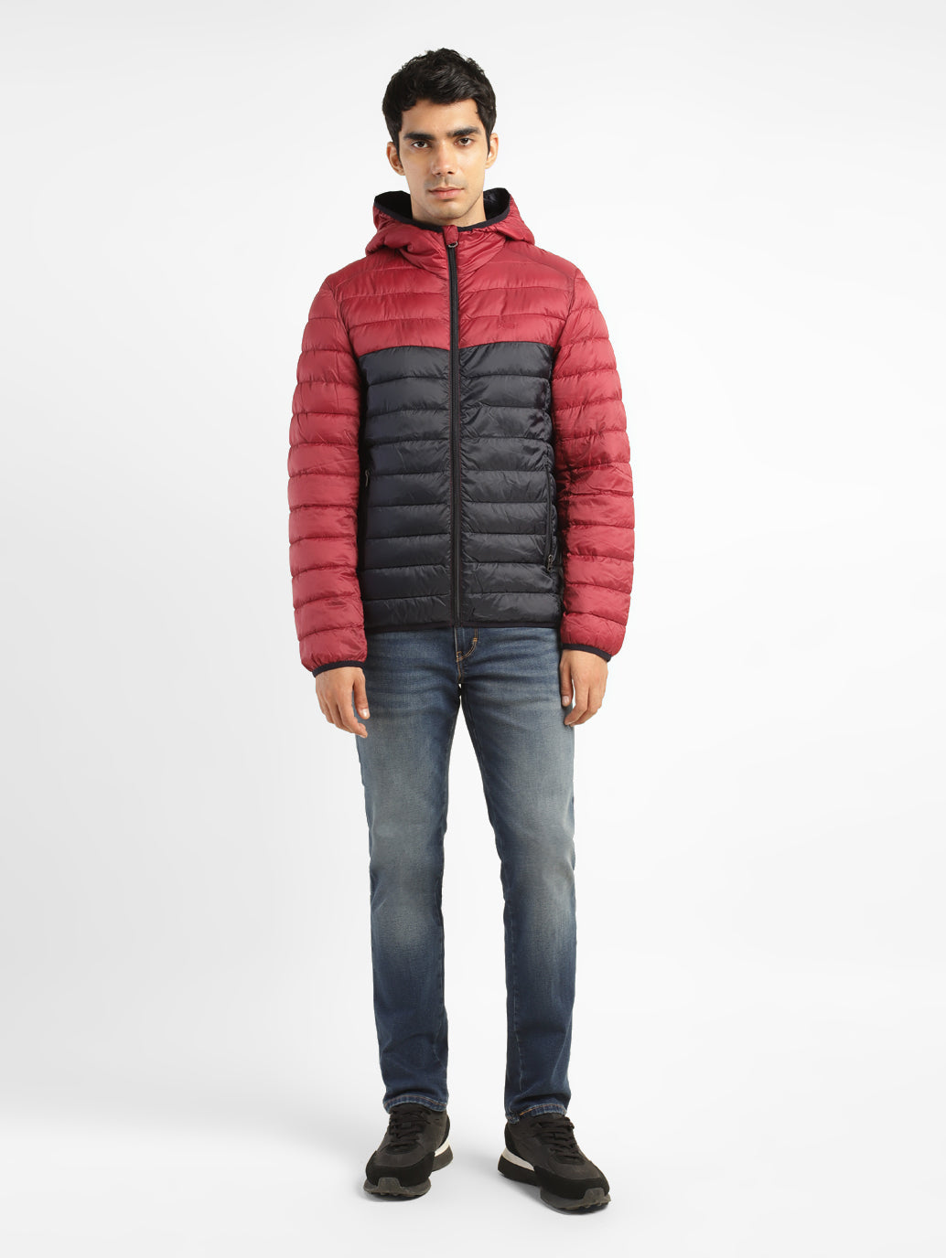 Colorblock Colorblock Red Men's Colorblock Red Quilted Jacket – Levis India Store