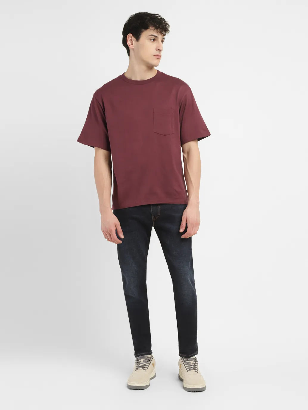 Men's Solid Loose Fit T-shirt