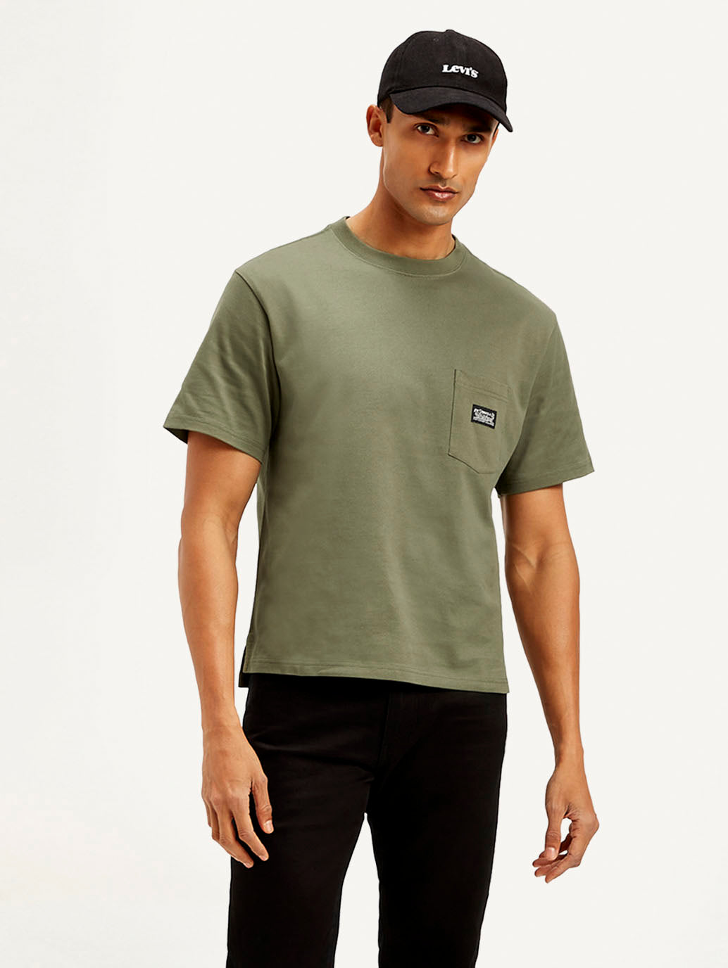 Men's Solid Crew Neck T-Shirt - Styleshot View