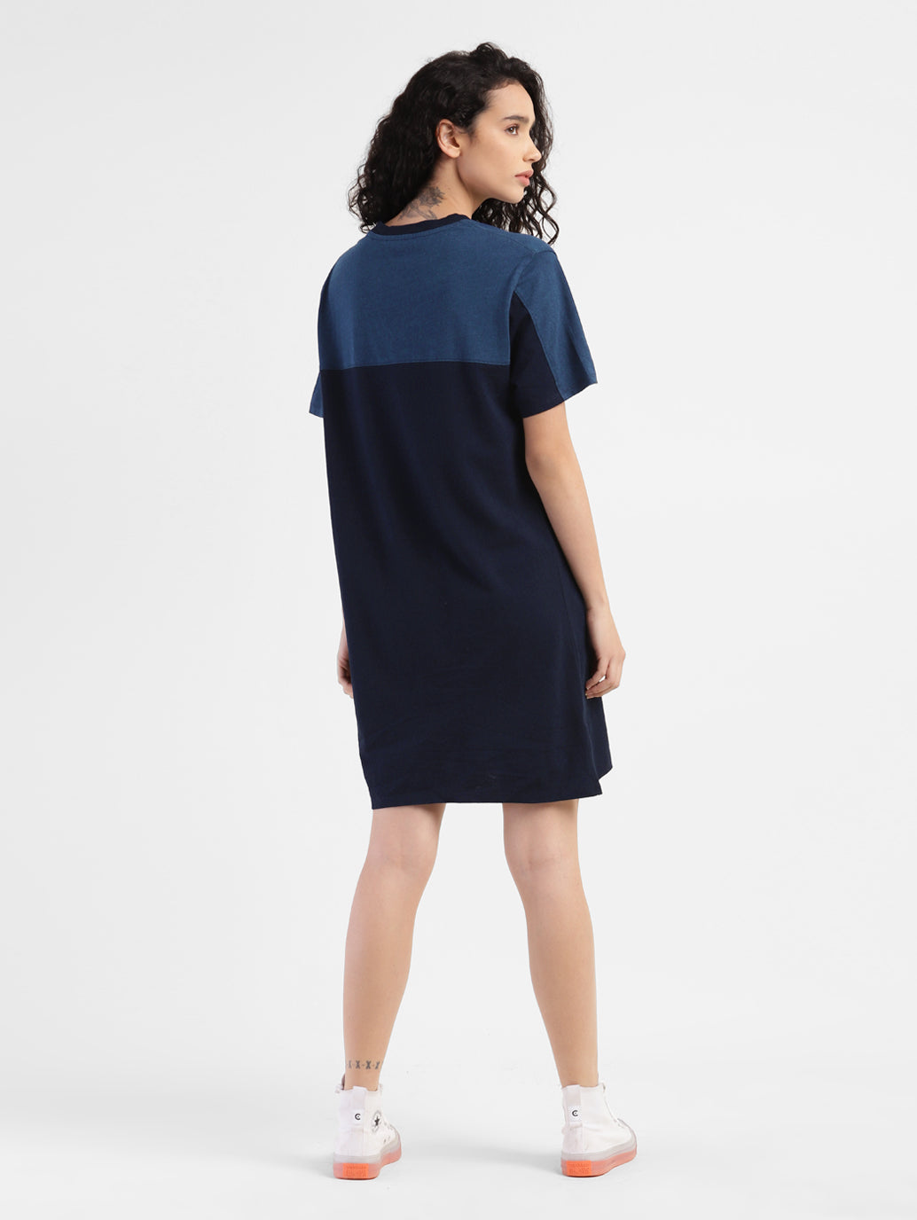 Women's Colorblock Round Neck Dress - 0f262613-70d7-40e7-b273-e56b0da84c24 View