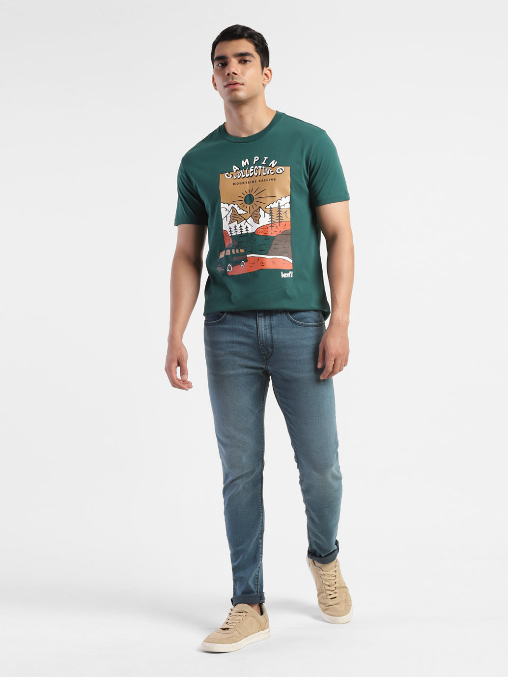 Men's 512 Blue Slim Tapered Fit Mid Rise Jeans