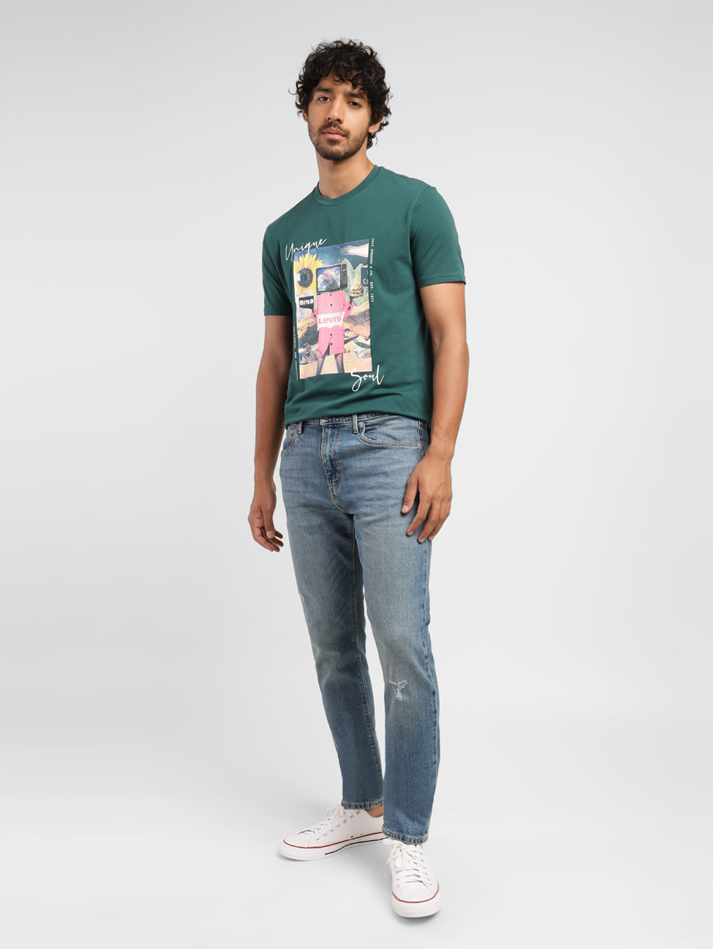 Men's 512 Blue Slim Tapered Fit Mid Rise Jeans