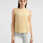 Women's Solid Yellow Round Neck Top