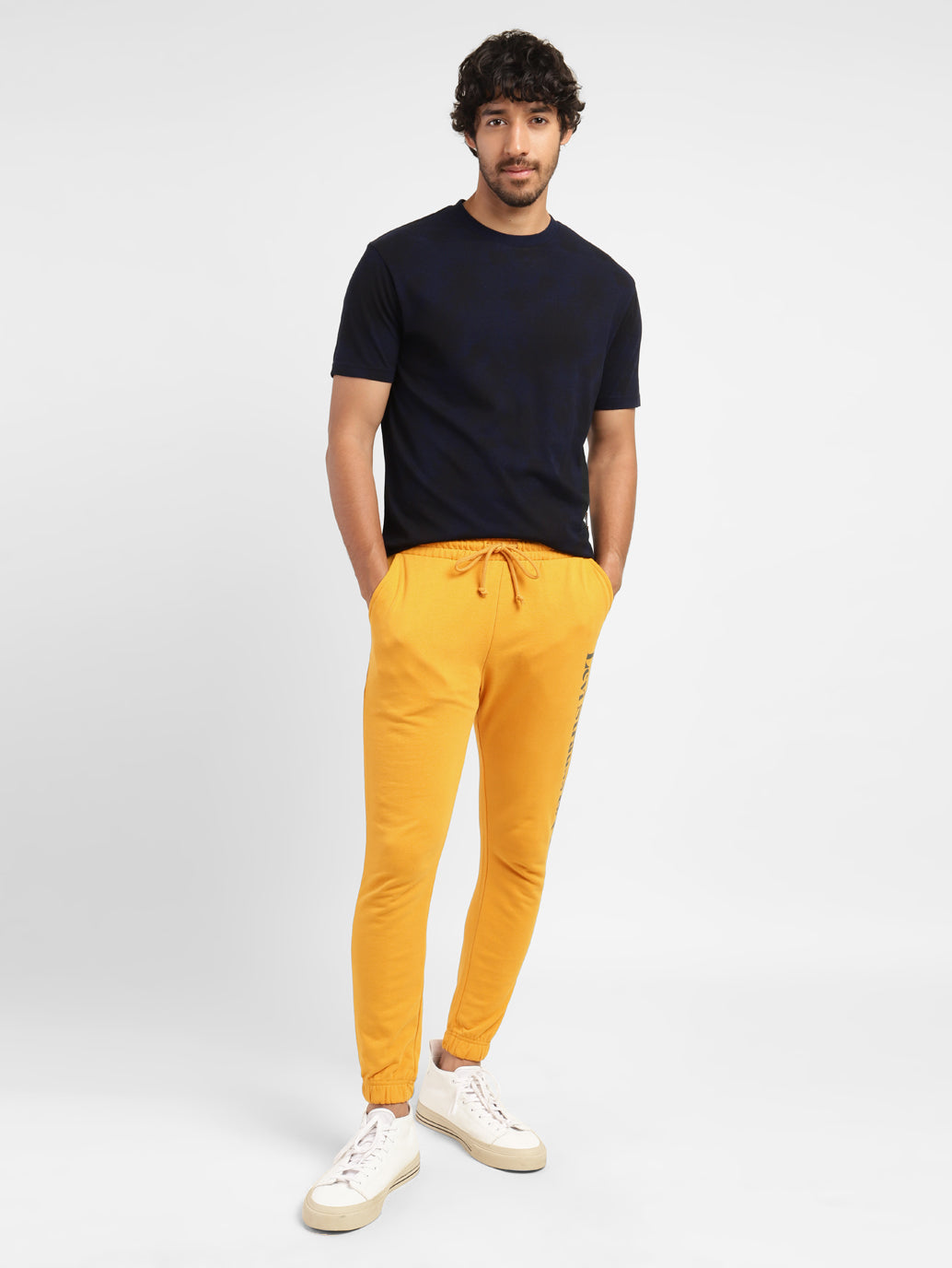 Men yellow joggers hot sale