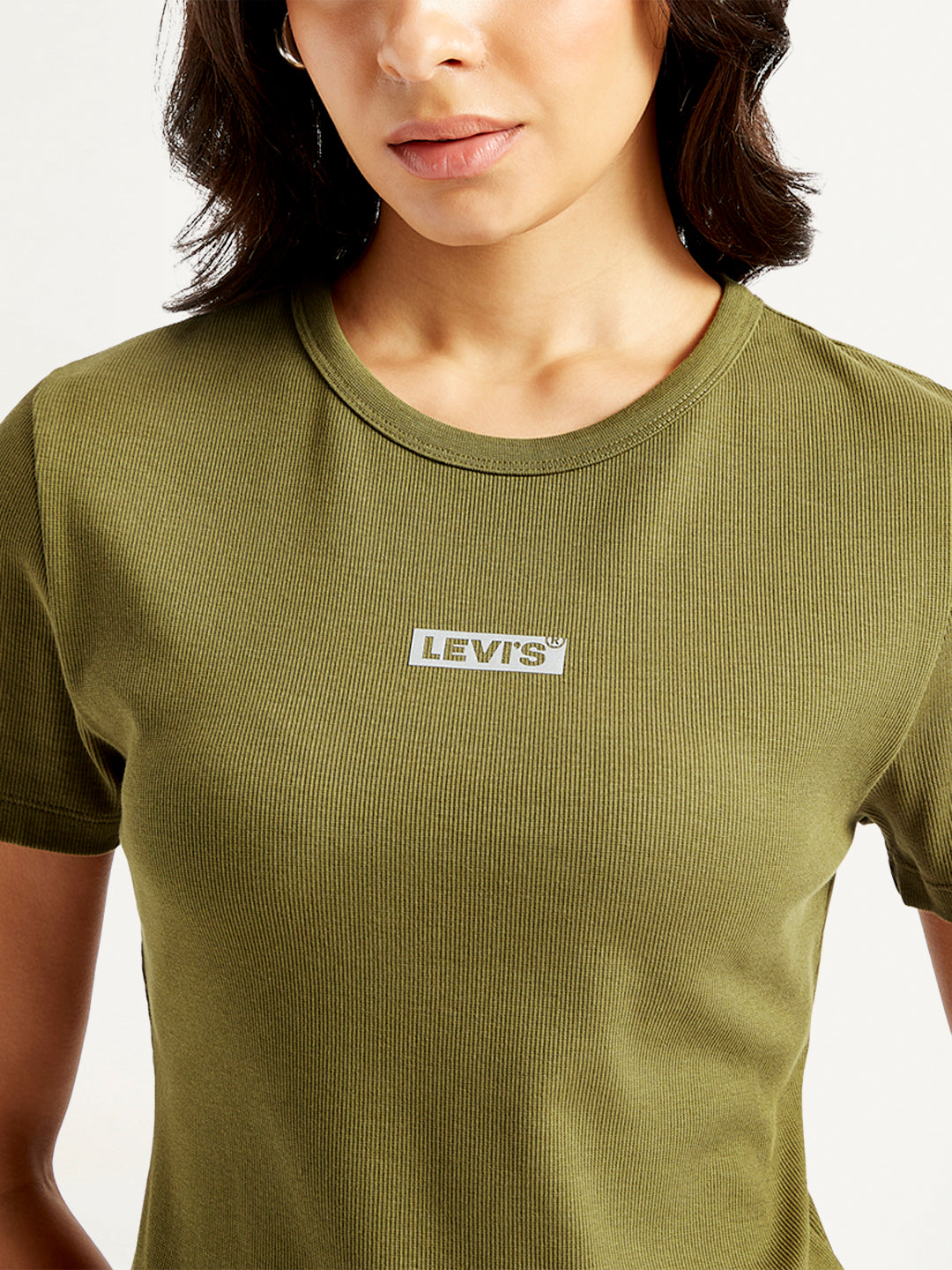 Women's Solid Green Crew Neck T-shirt – Levis India Store