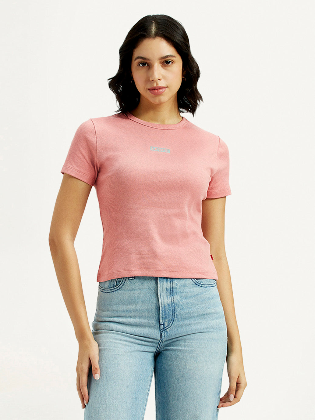 Women's Typography Slim Fit T-Shirt - Front View
