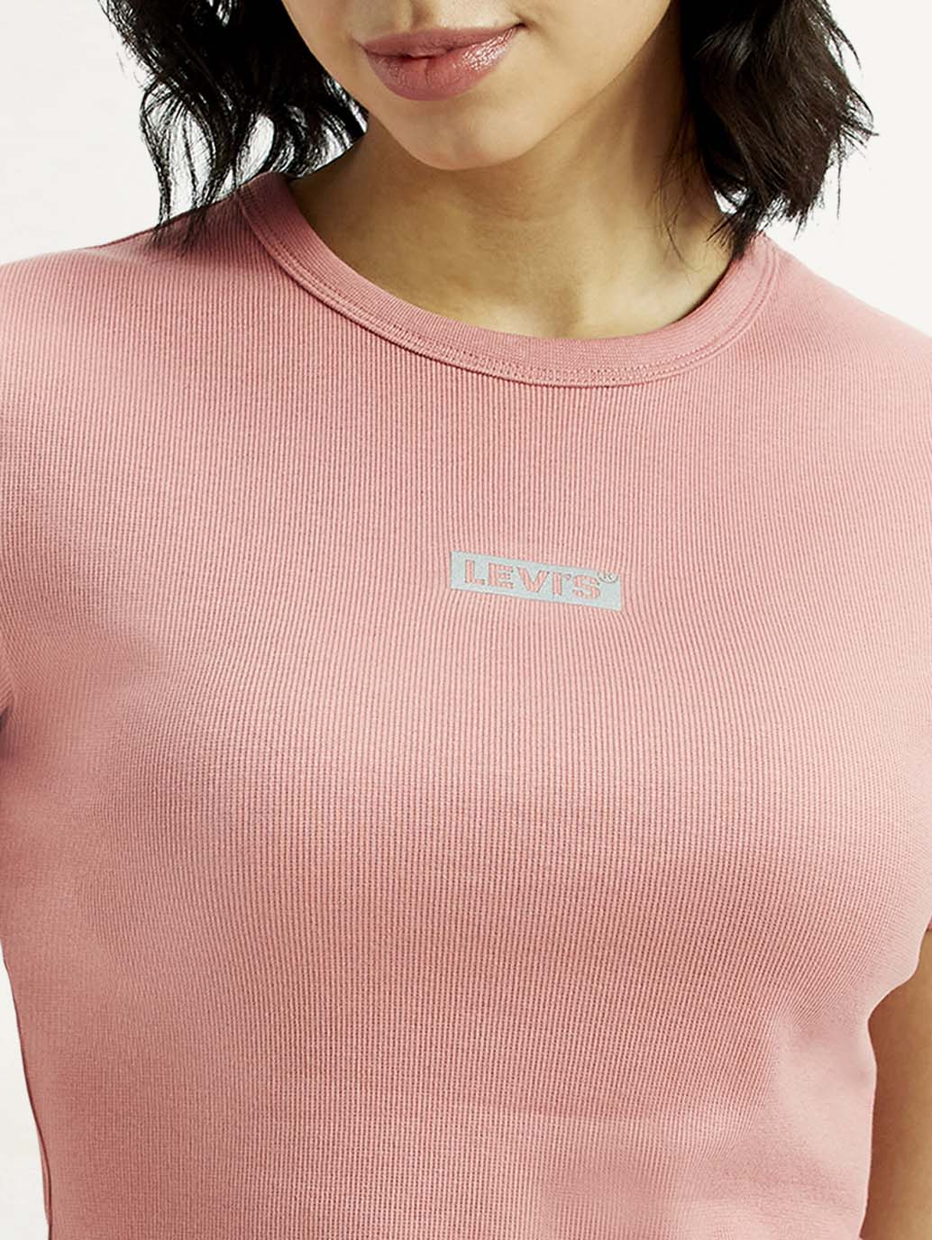 Women's Typography Slim Fit T-Shirt - Detail View