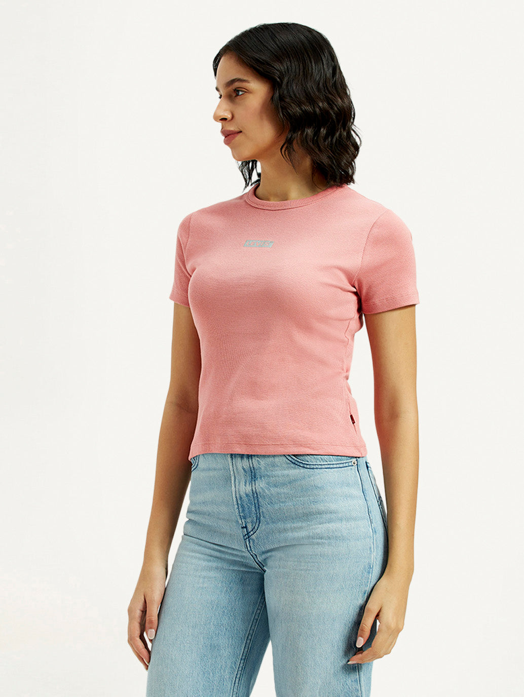 Women's Typography Slim Fit T-Shirt - Side View