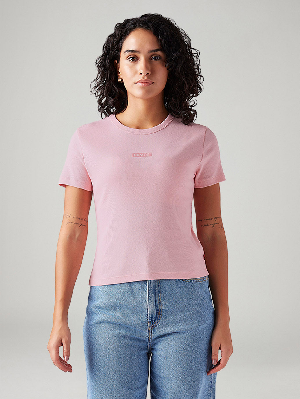 Women's Solid Slim Fit T-Shirt - Front View