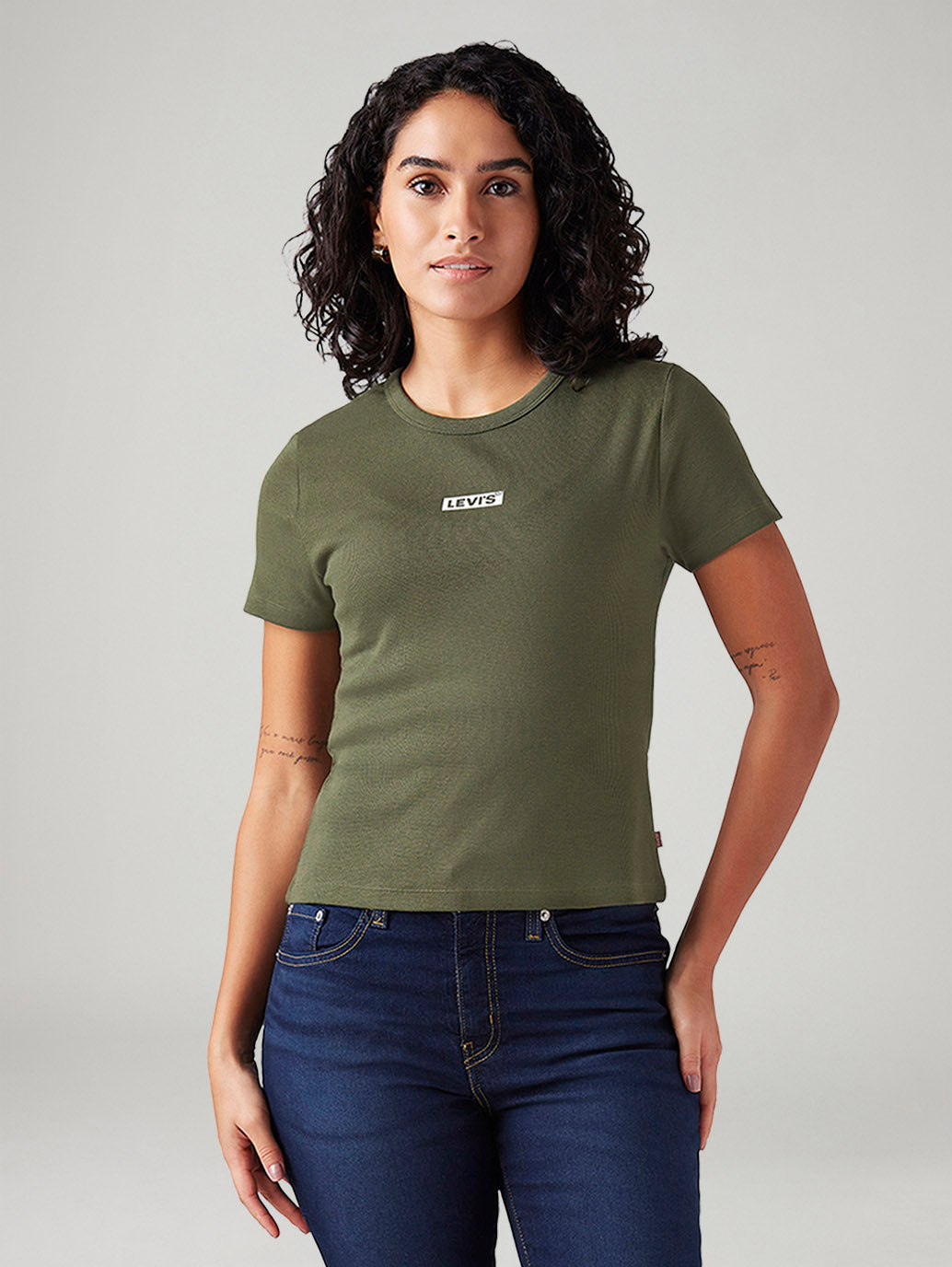 Women's Solid Slim Fit T-Shirt - Front View