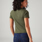Women's Solid Slim Fit T-Shirt - Back View