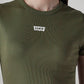 Women's Brand Logo Slim Fit Ribbed T-shirt - 20 View