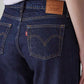 Women's Dark Indigo Loose Fit Low Rise Jeans - Detail View