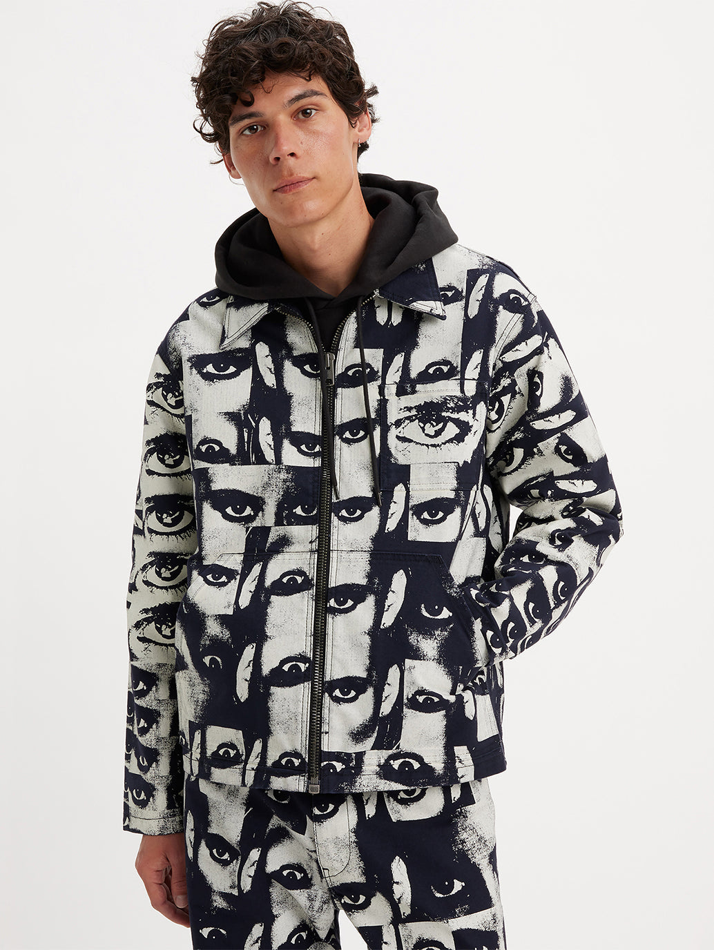 Men's Graphic Print Silver Spread Collar Jackets – Levis India Store