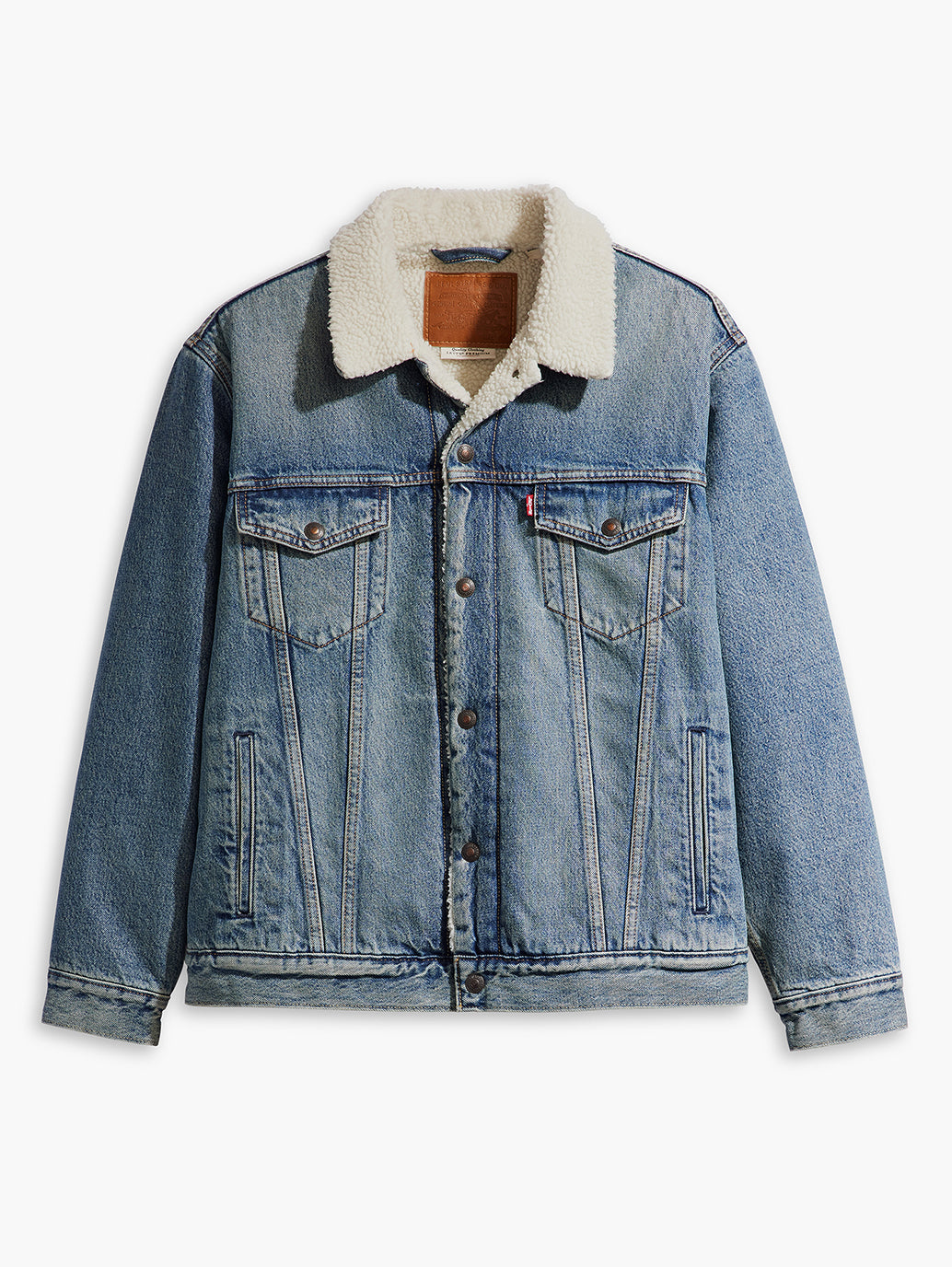 Men's Solid Blue Spread Collar Denim Jacket – Levis India Store