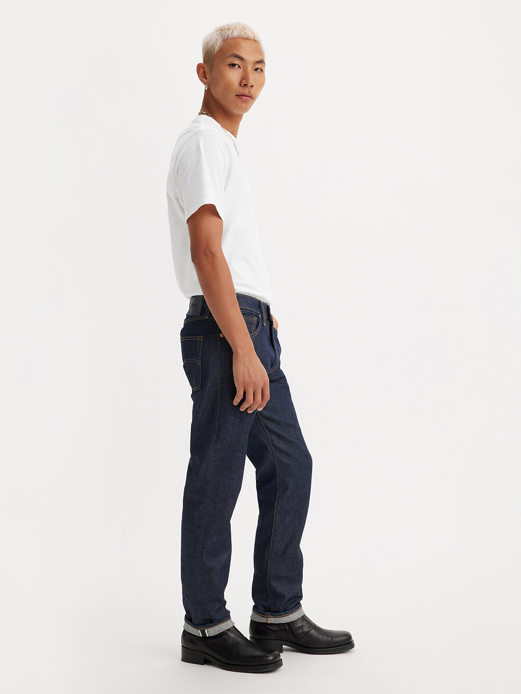 Men's 511 Blue Slim Fit Mid Rise Jeans - Side1 View