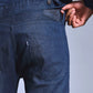Men's 505 Dark Blue Straight Fit Mid Rise Jeans - Detail View