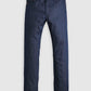 Men's 505 Dark Blue Straight Fit Mid Rise Jeans - FlatLay View
