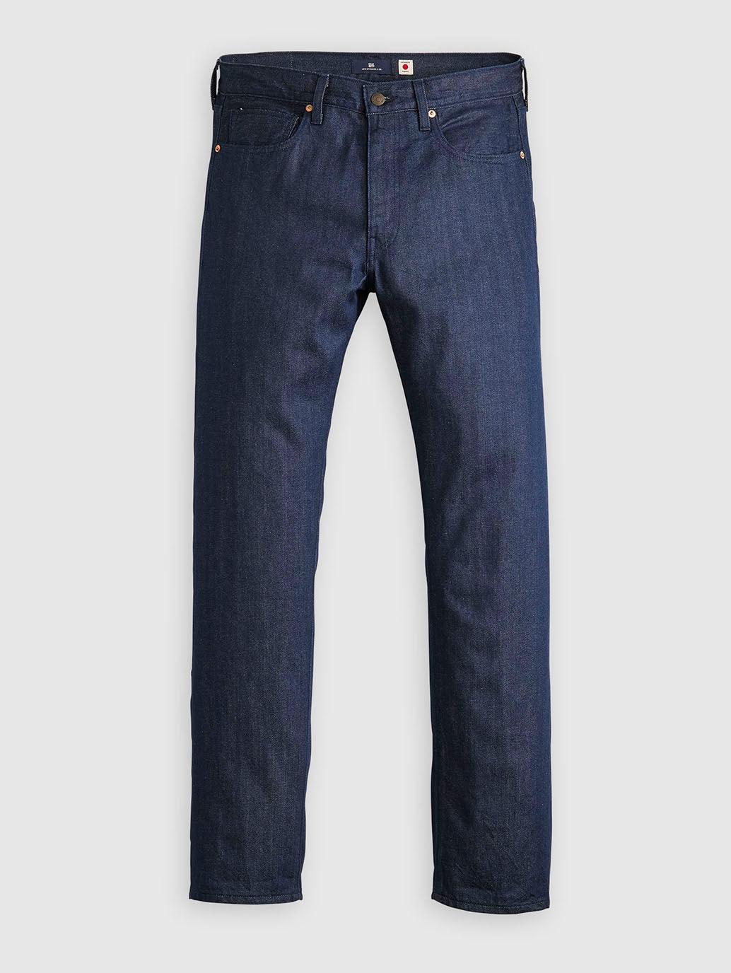 Men's 505 Dark Blue Straight Fit Mid Rise Jeans - FlatLay View