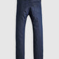 Men's 505 Dark Blue Straight Fit Mid Rise Jeans - FlatLay1 View