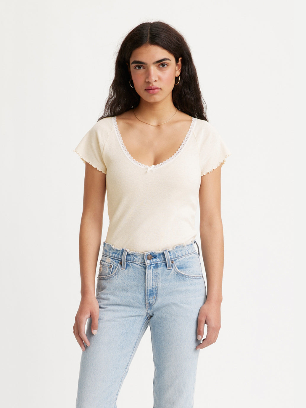 Women's Solid Scoop Neck Top