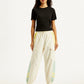 Women's Mid Rise White Track Pants