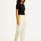 Women's Mid Rise White Track Pants