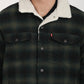 Men's Checkered Green Spread Collar Tailored Jacket - deatil View