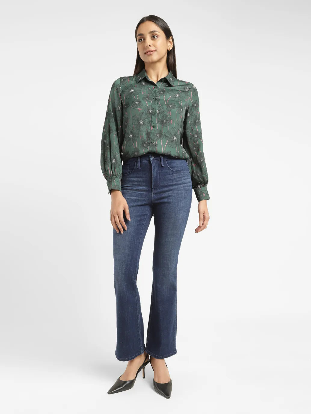 Women's Redloop 725 Blue Bootcut Fit High Rise Jeans