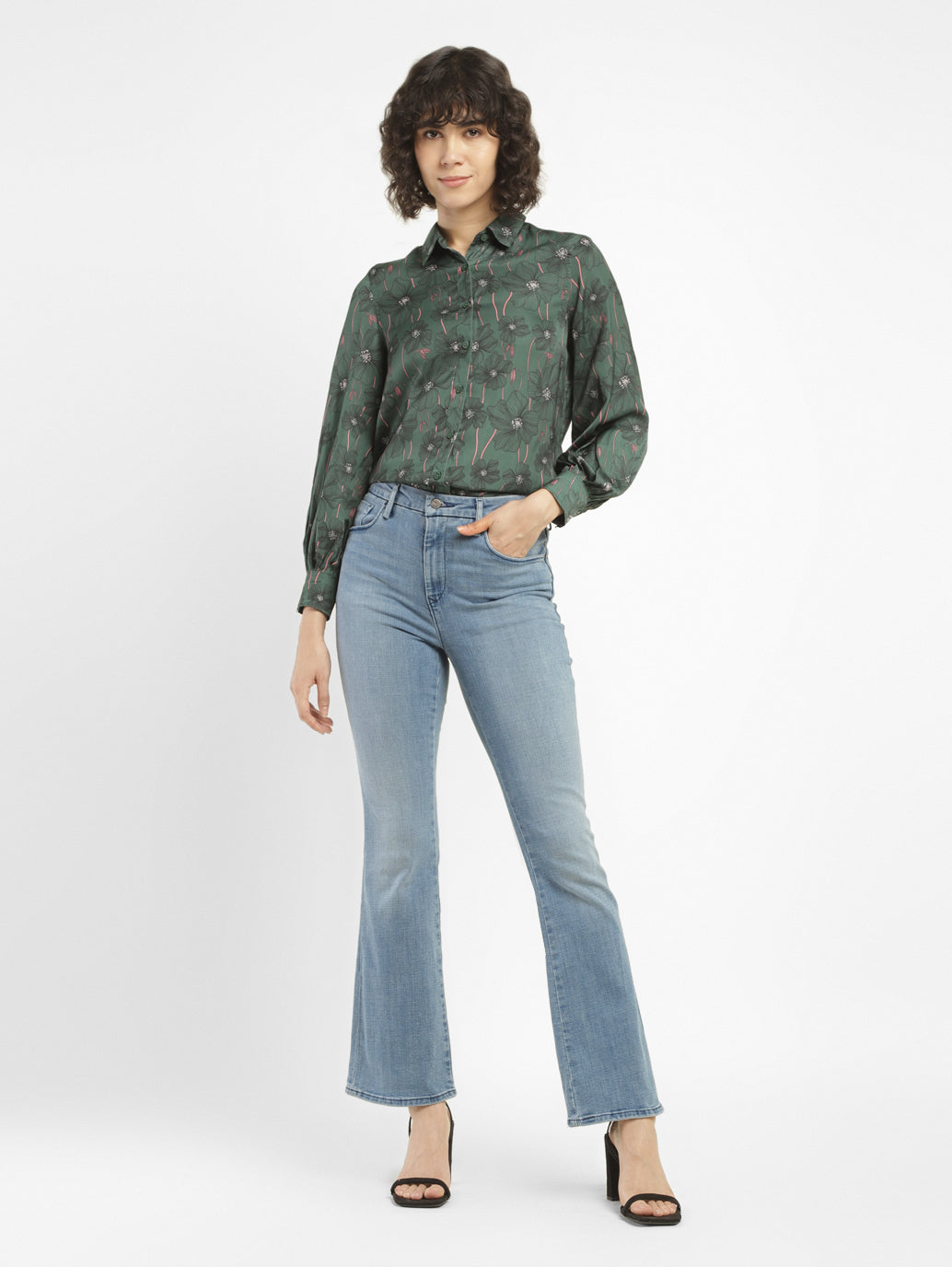 Women's Redloop 725 Blue Bootcut Fit High Rise Jeans
