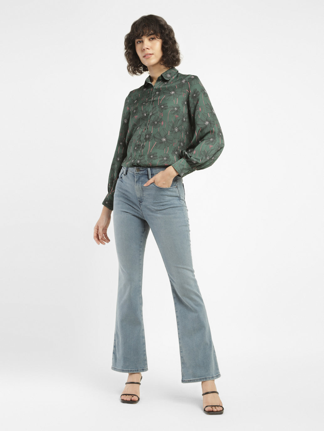 Women's Redloop 725 Blue Bootcut Fit High Rise Jeans