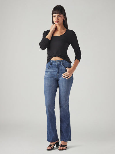 levi's Women's 725 Blue Bootcut Fit High Rise Redloop Jeans-picture-25