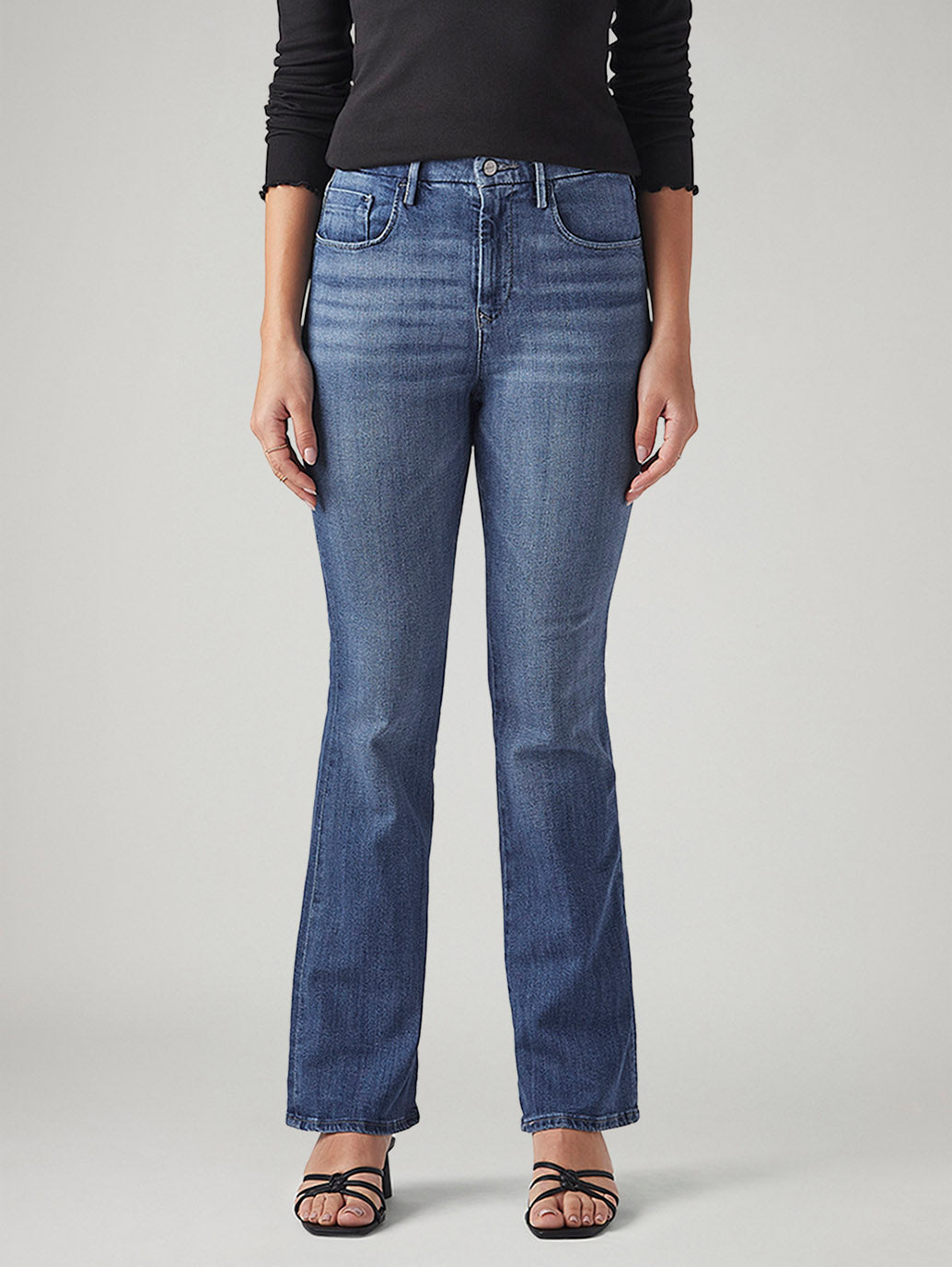 Women's 725 Blue Bootcut Fit High Rise Redloop Jeans - Front View