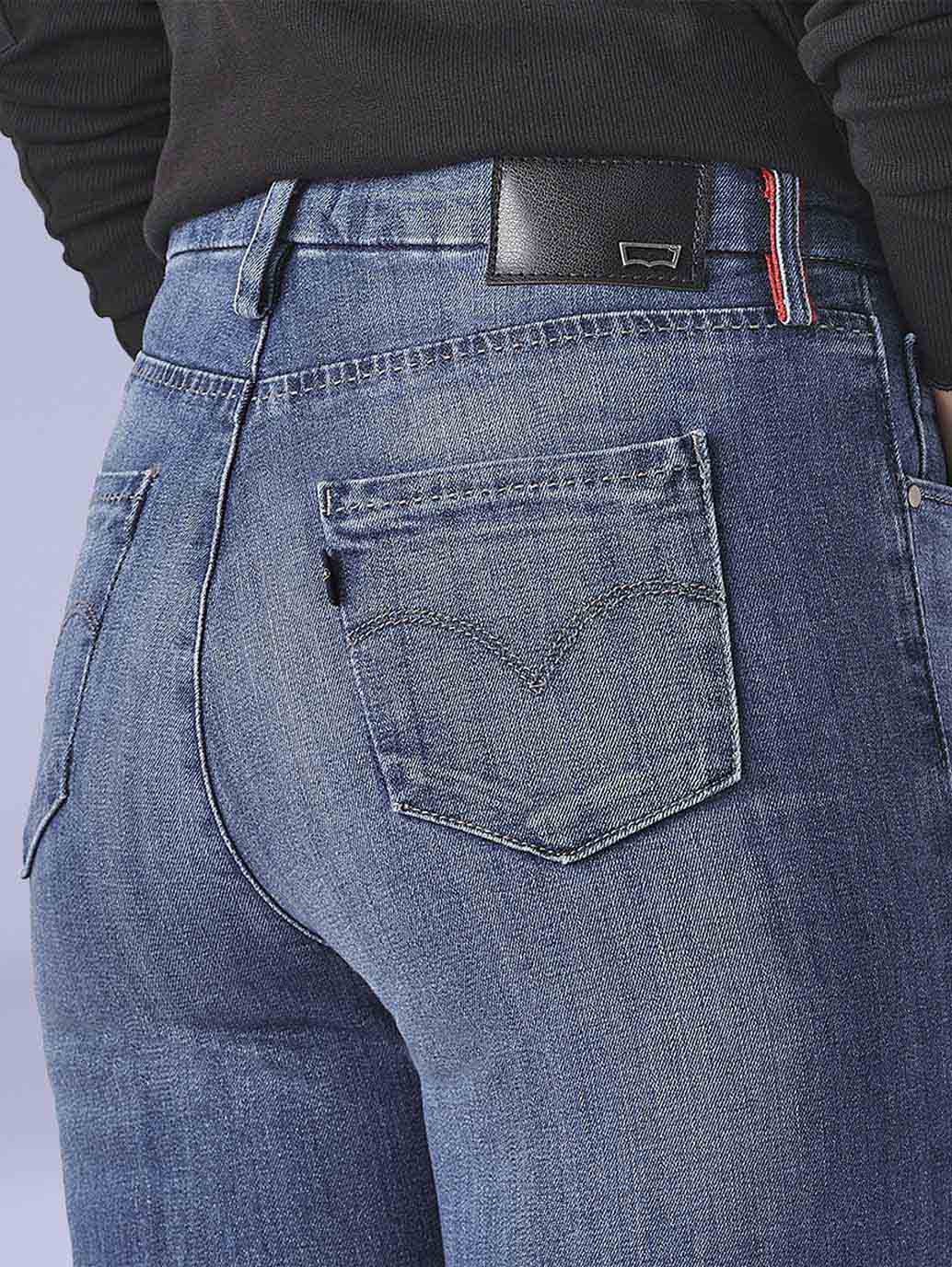 Women's 725 Blue Bootcut Fit High Rise Redloop Jeans - e05fcf01-bb04-4297-8205-b60261afdb03 View