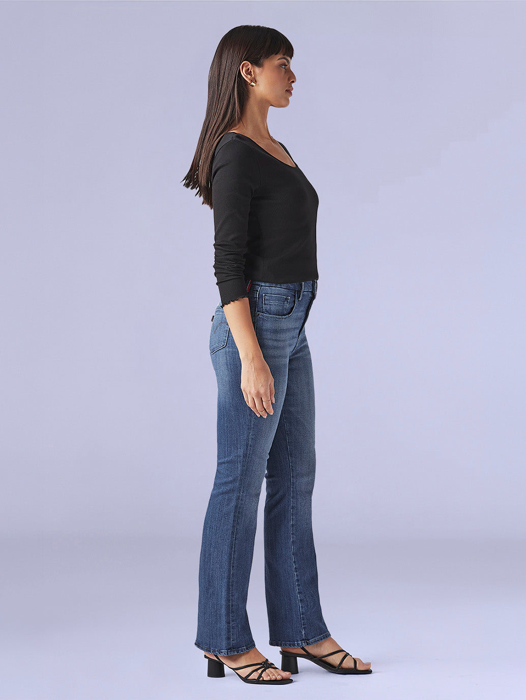 Women's 725 Blue Bootcut Fit High Rise Redloop Jeans - d3554115-904f-42af-aa99-1daadc45cd7c View