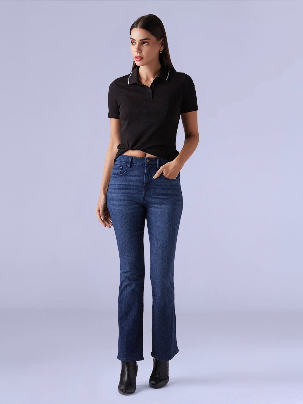 Women's 725 Blue Bootcut Fit High Rise Redloop Jeans