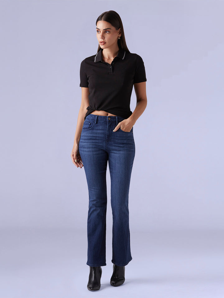 Women's 725 Blue Bootcut Fit High Rise Redloop Jeans