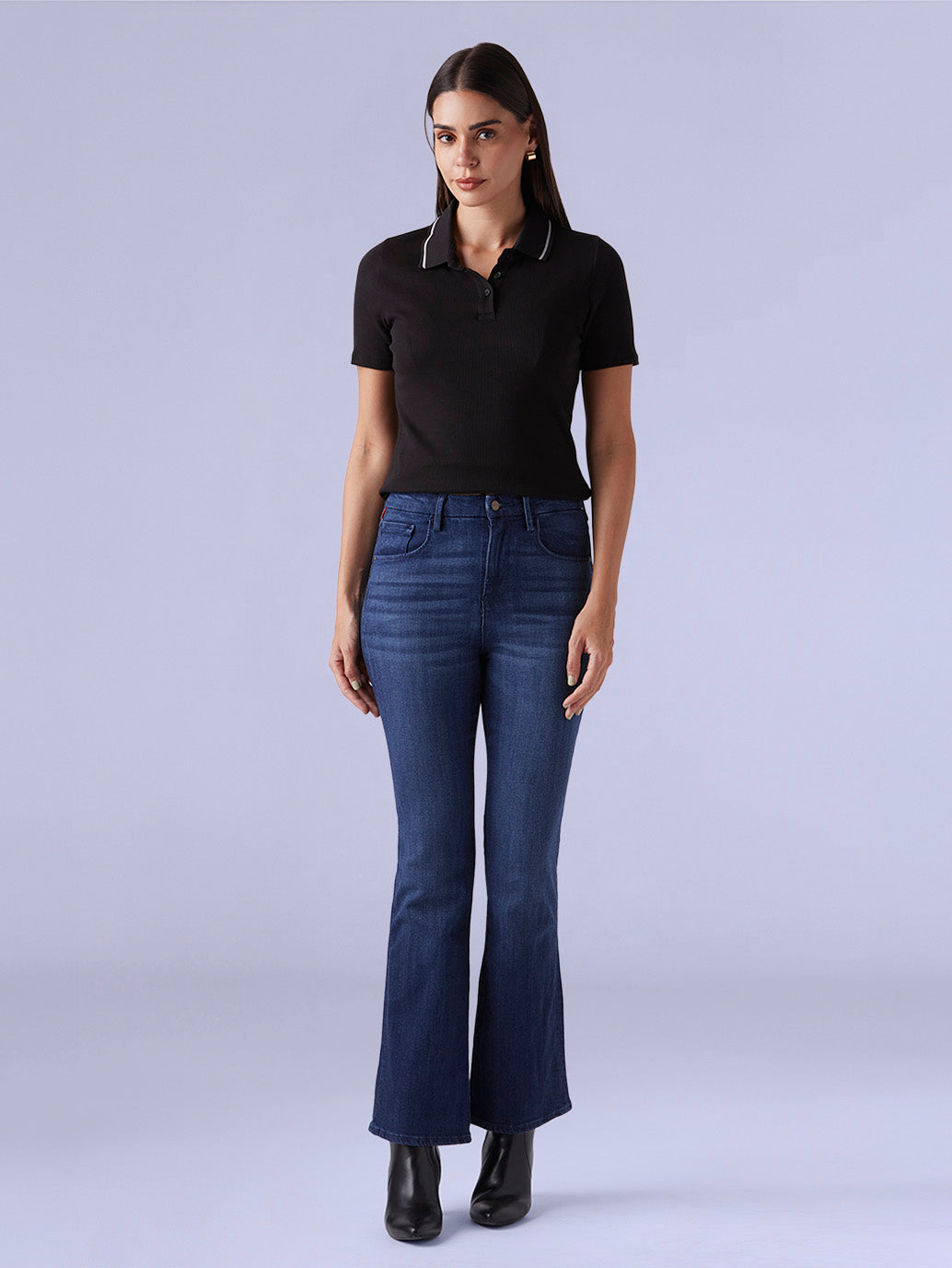 Women's 725 Blue Bootcut Fit High Rise Redloop Jeans - 45179bfa-3037-4947-ba8a-899a1d3be4d3 View