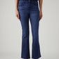 Women's 725 Blue Bootcut Fit High Rise Redloop Jeans - Front View