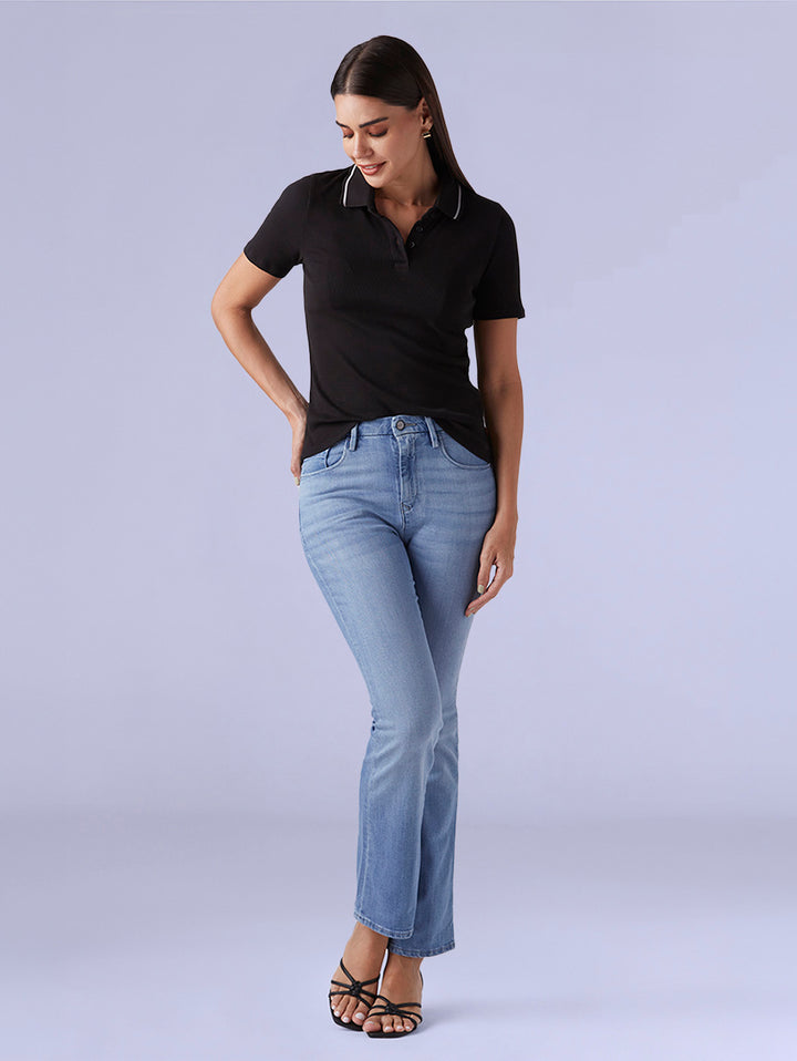 Women's 725 Light Blue Bootcut Fit High Rise Redloop Jeans