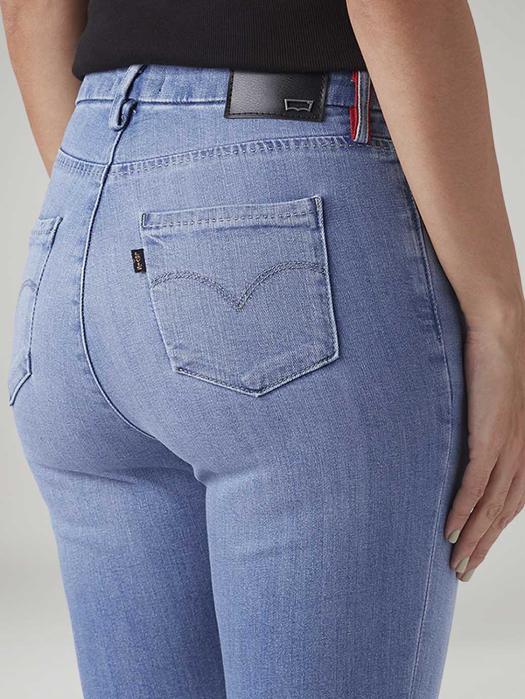 Women's 725 Light Blue Bootcut Fit High Rise Redloop Jeans - 20 View