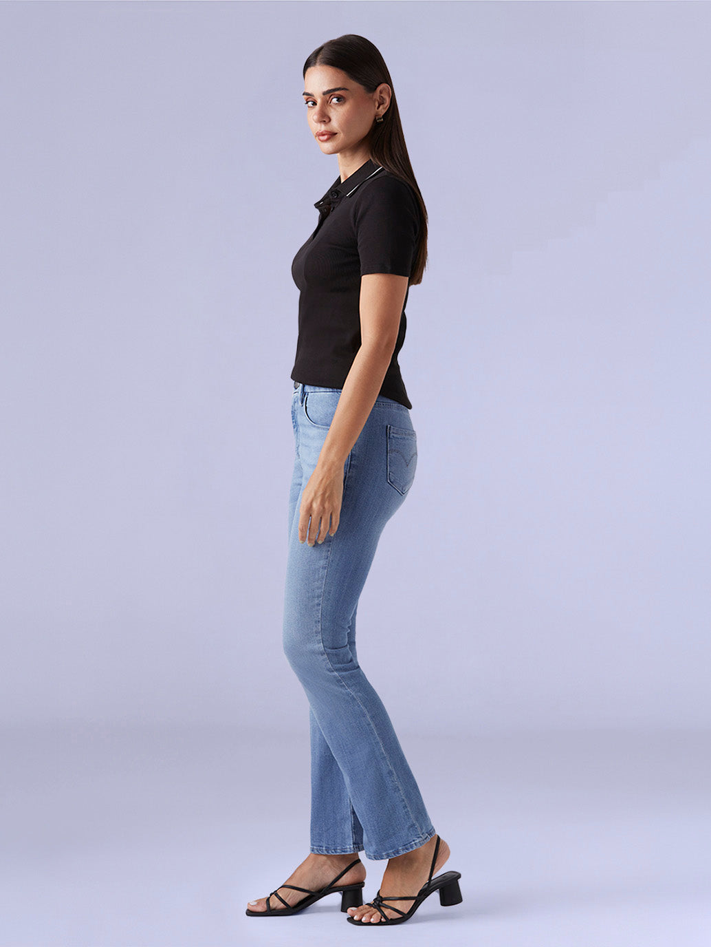 Women's 725 Light Blue Bootcut Fit High Rise Redloop Jeans - 0cf5d344-41ee-4ba0-a71d-c28e9b72ab0a View