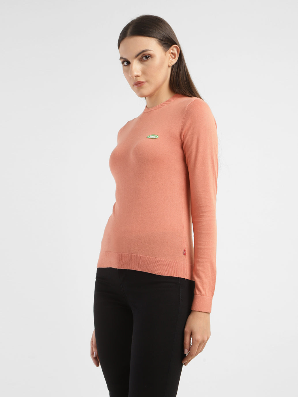 Women's Solid Crew Neck Sweater