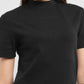 Women's Solid Mock Neck T-shirt