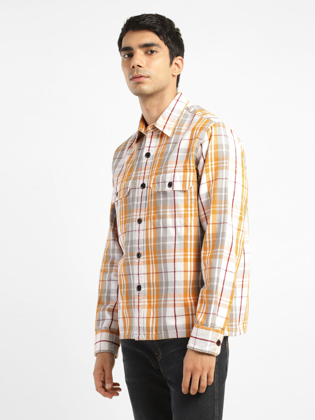 Men's Chekered Regular Fit Shirts - 73595d29-0658-4e90-9b89-0ca536441a9a View