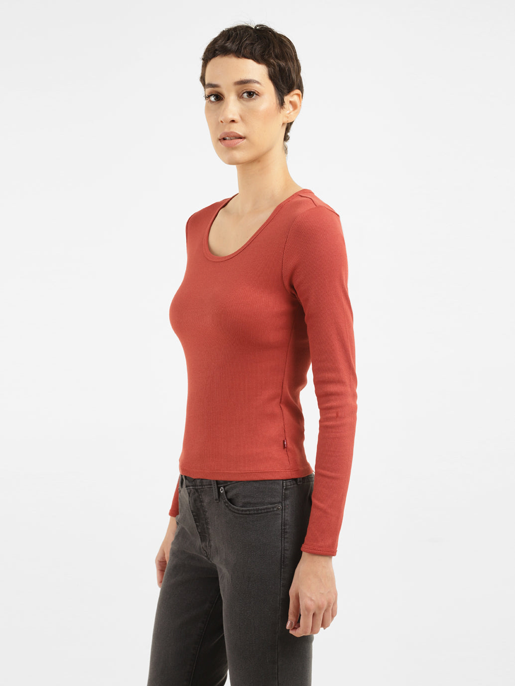 Women's Solid Scoop Neck T-Shirt