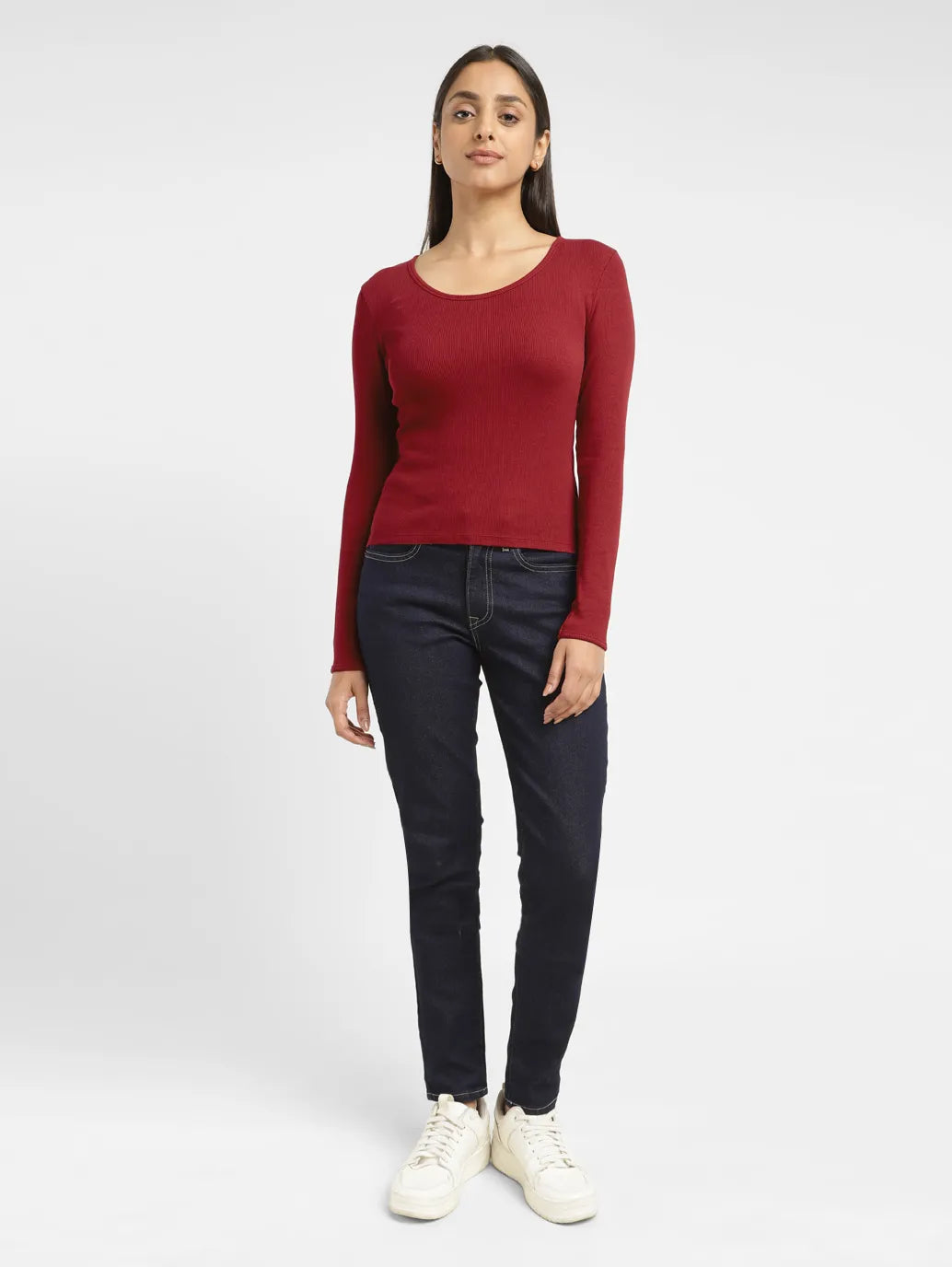 Women's Solid Scoop Neck Relaxed Fit T-shirt