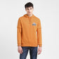 Men's Solid Orange Hooded Sweatshirt