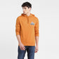 Men's Solid Orange Hooded Sweatshirt - 20Shot View
