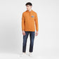 Men's Solid Orange Hooded Sweatshirt - 20Front View
